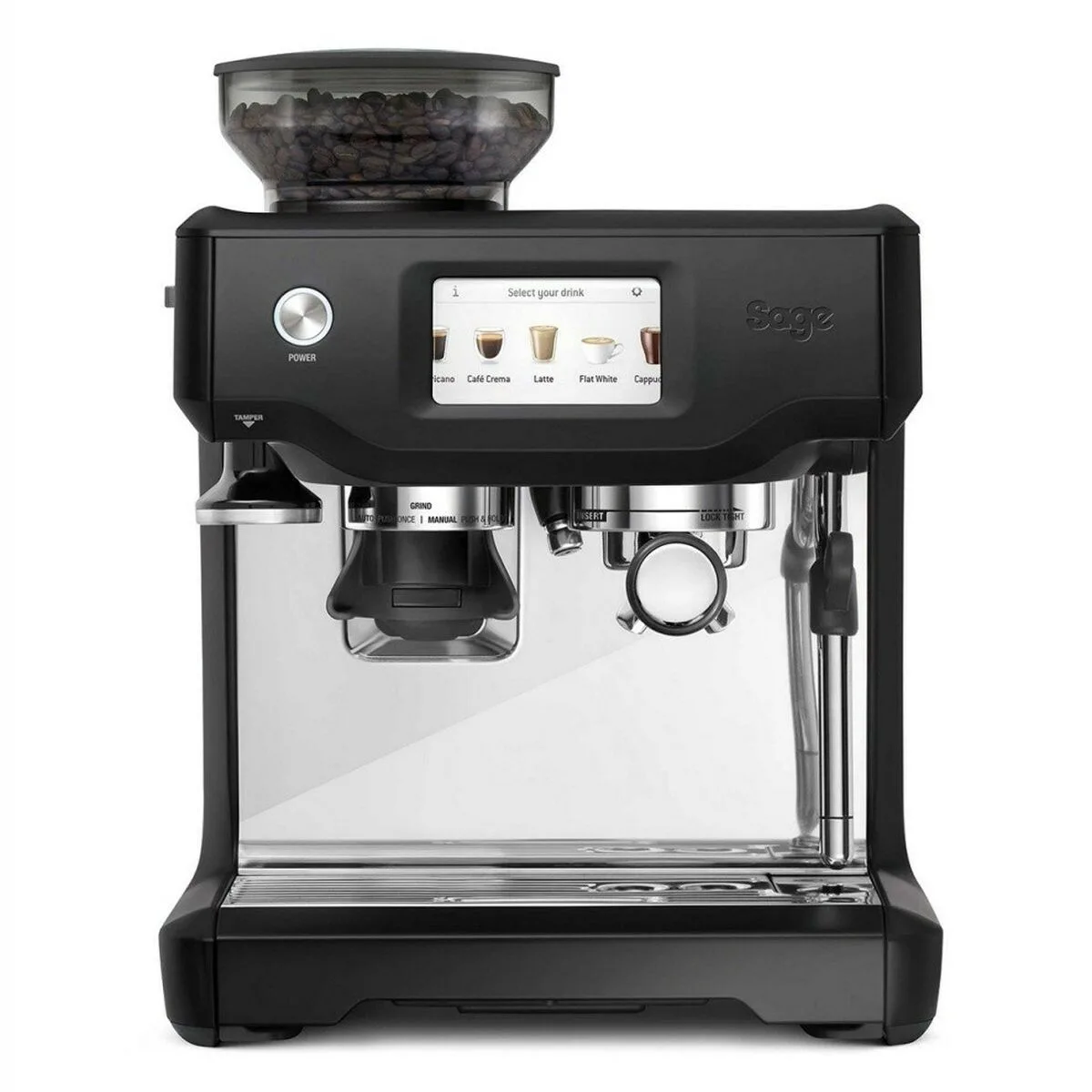 CAFETERA SUPERAUTOMÁTICA SAGE SES880BTR4EEU1 NEGRO ACERO 1680 W 2 L 250 G