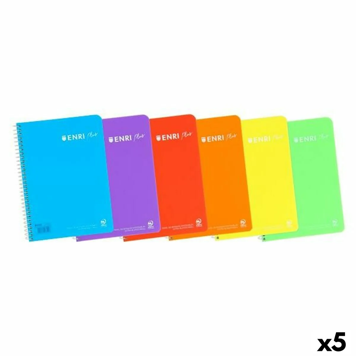 CUADERNO ENRI 80 HOJAS 90 G/M² (5 UNIDADES)