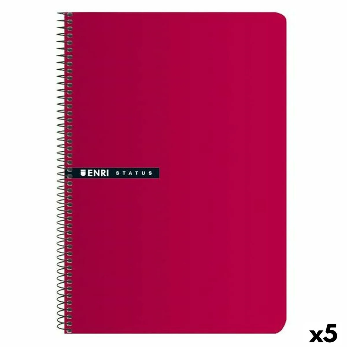 CUADERNO ENRI ROJO 21,5 X 15,5 CM (5 UNIDADES)