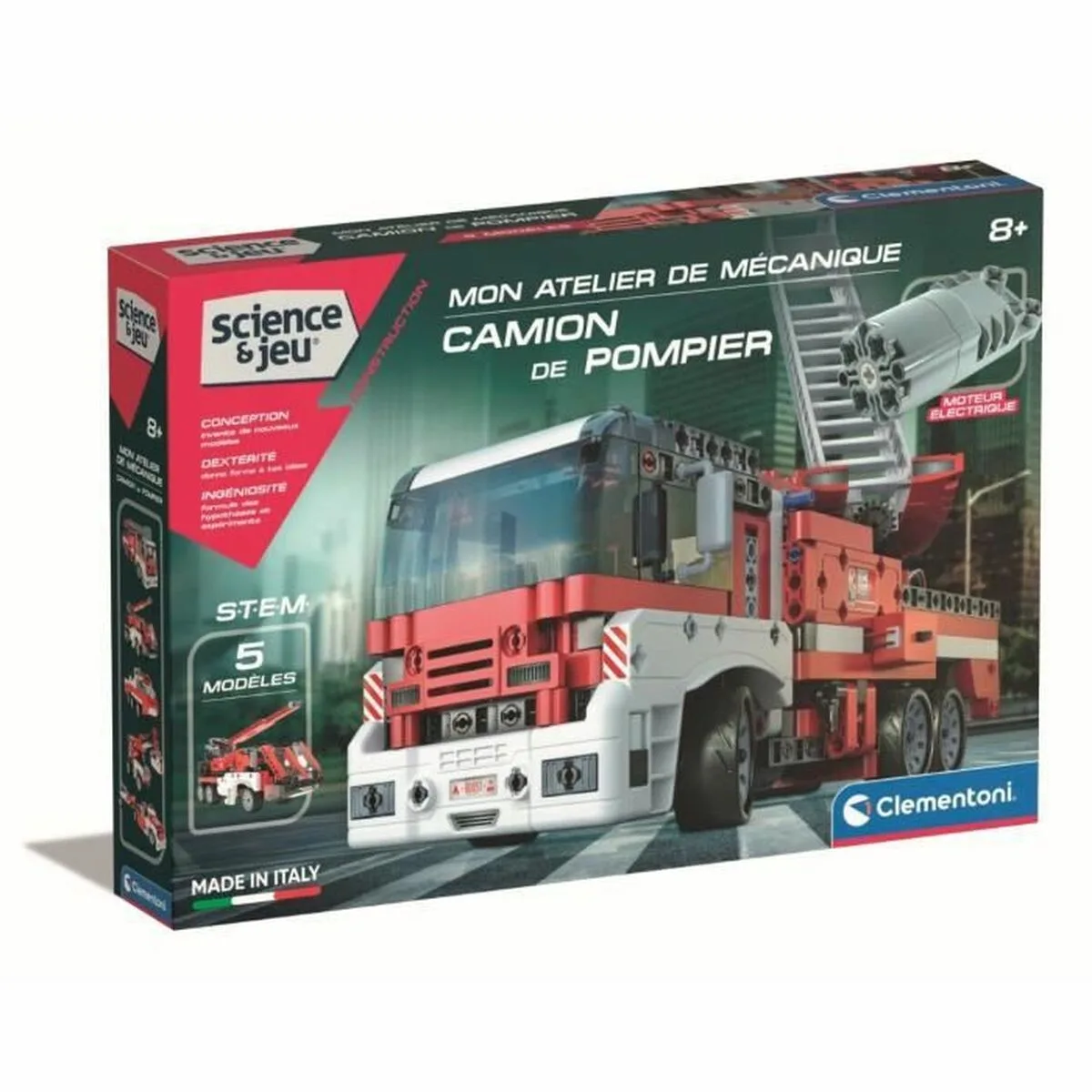 CAMIÓN DE BOMBEROS CLEMENTONI FIRE TRUCK STEM + 8 AÑOS 5 MODELOS