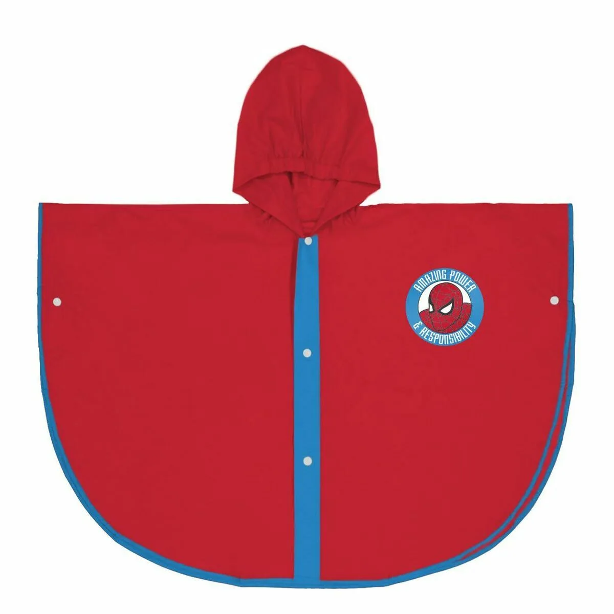 PONCHO IMPERMEABLE CON CAPUCHA SPIDER-MAN ROJO