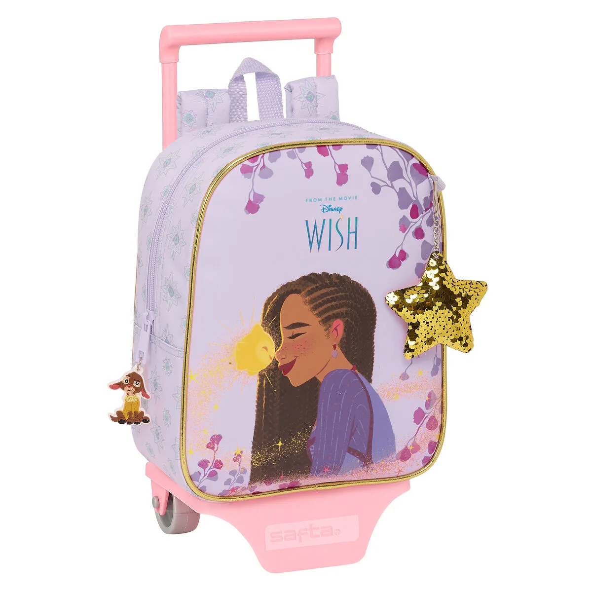 MOCHILA ESCOLAR CON RUEDAS WISH LILA 22 X 27 X 10 CM