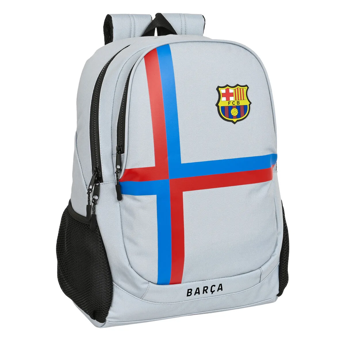 MOCHILA ESCOLAR F.C. BARCELONA GRIS (32 X 44 X 16 CM)