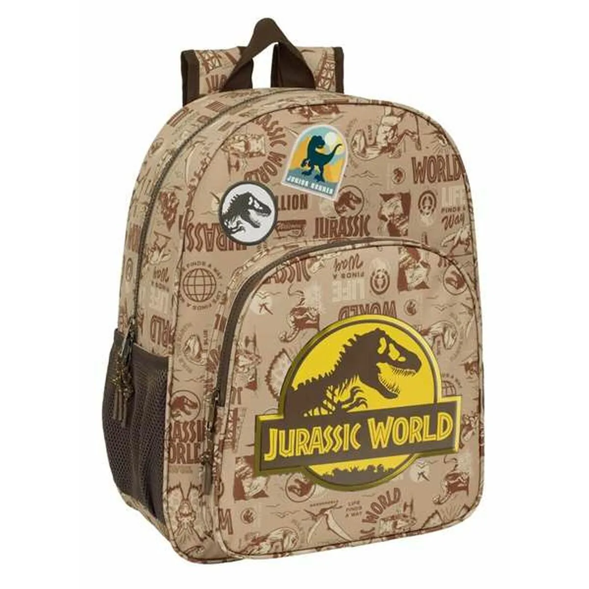 MOCHILA ESCOLAR JURASSIC WORLD BEIGE 33 X 42 X 14 CM