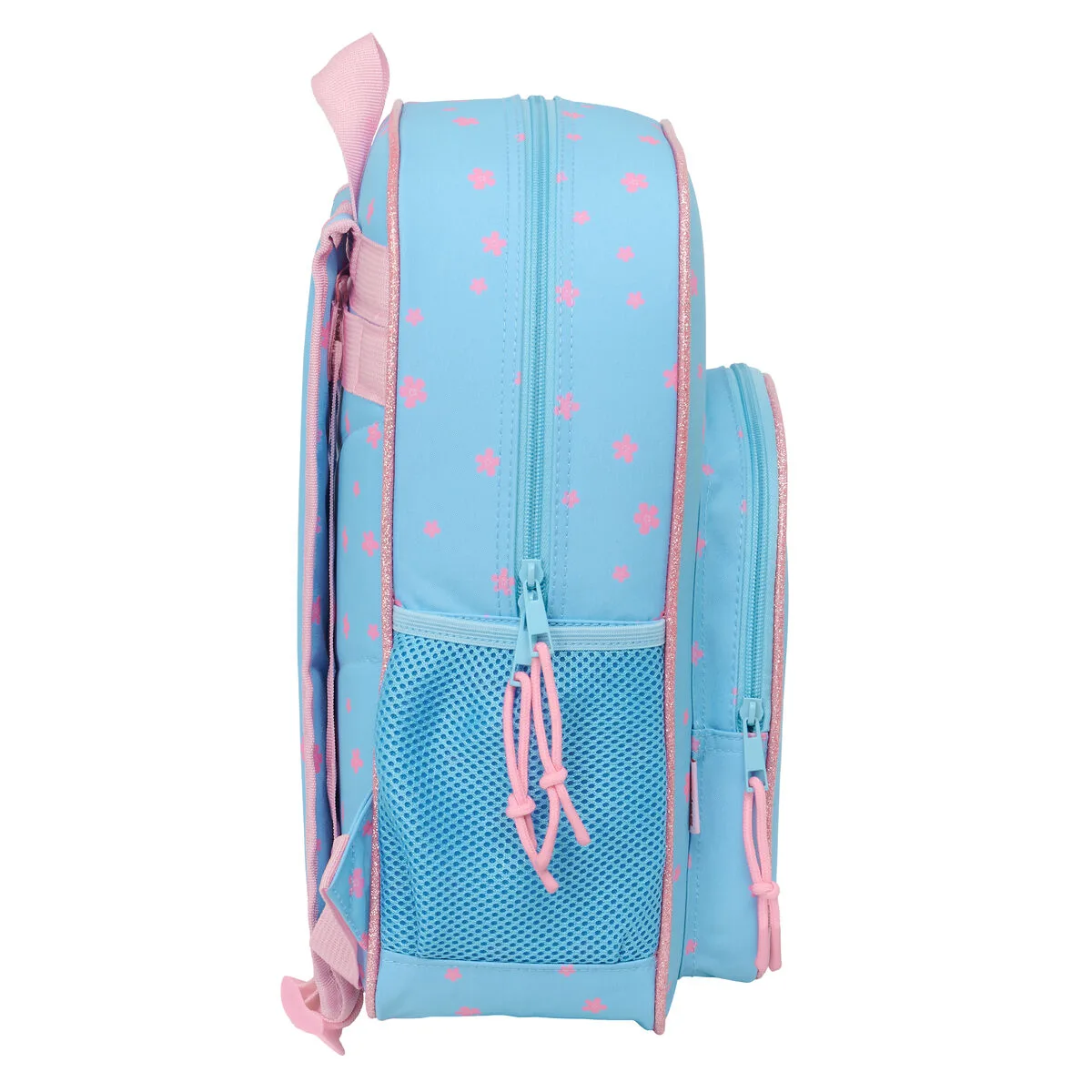 MOCHILA ESCOLAR LILO & STITCH HAPPY AZUL CIELO 32 X 38 X 12 CM