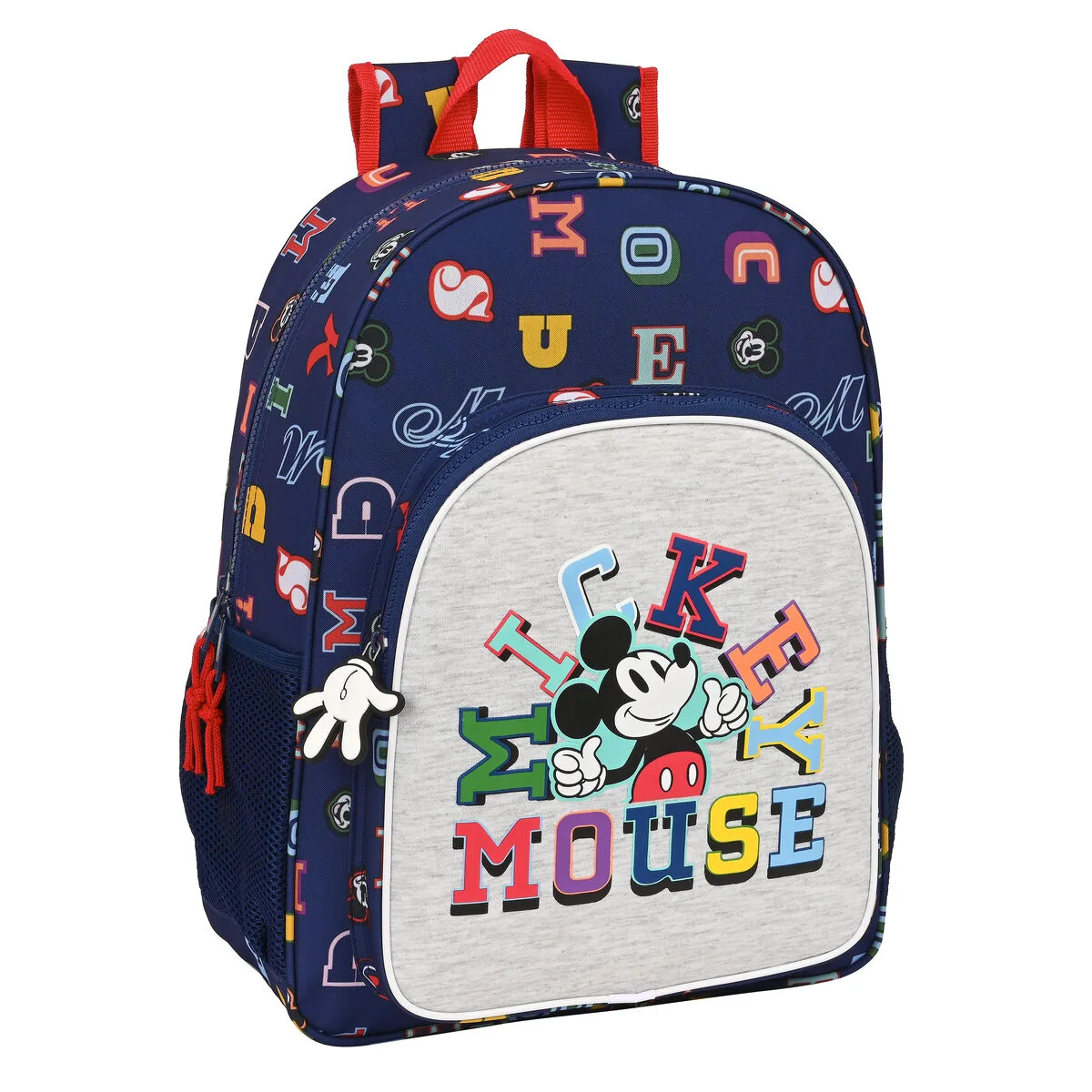 MOCHILA ESCOLAR MICKEY MOUSE CLUBHOUSE ONLY ONE AZUL MARINO 33 X 42 X 14 CM