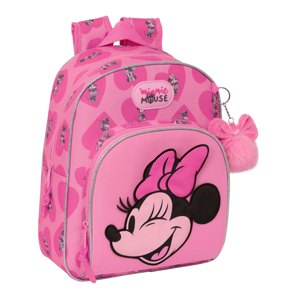 MOCHILA ESCOLAR MINNIE MOUSE LOVING ROSA 28 X 34 X 10 CM