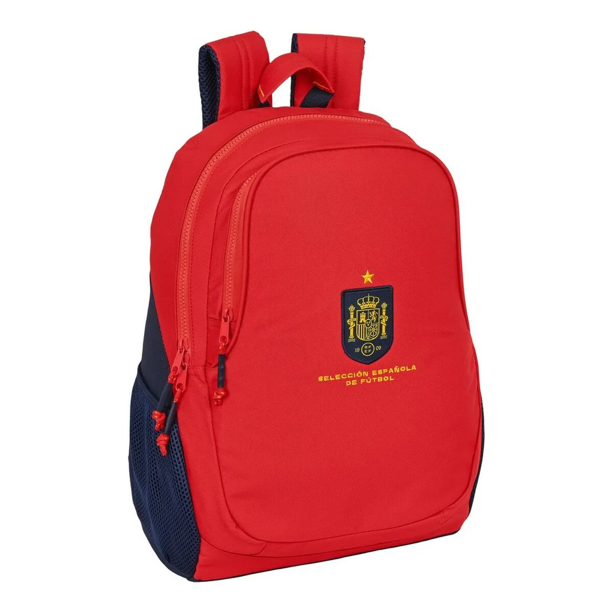 MOCHILA ESCOLAR RFEF ROJO AZUL (32 X 44 X 16 CM)