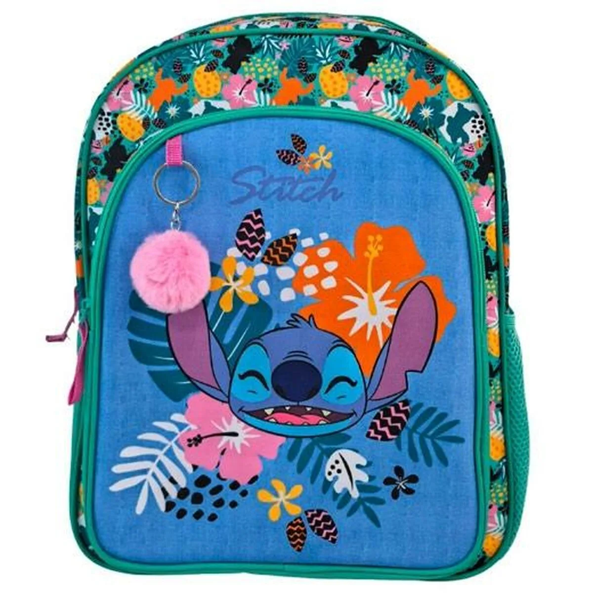 MOCHILA ESCOLAR STITCH TROPICAL MULTICOLOR 40 X 30 X 20 CM