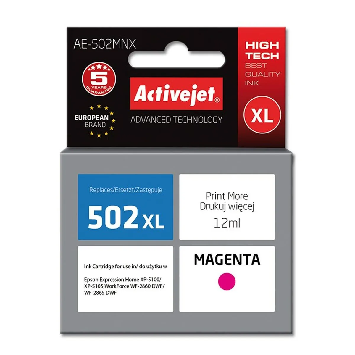 CARTUCHO DE TINTA ORIGINAL ACTIVEJET AE-502MNX MAGENTA