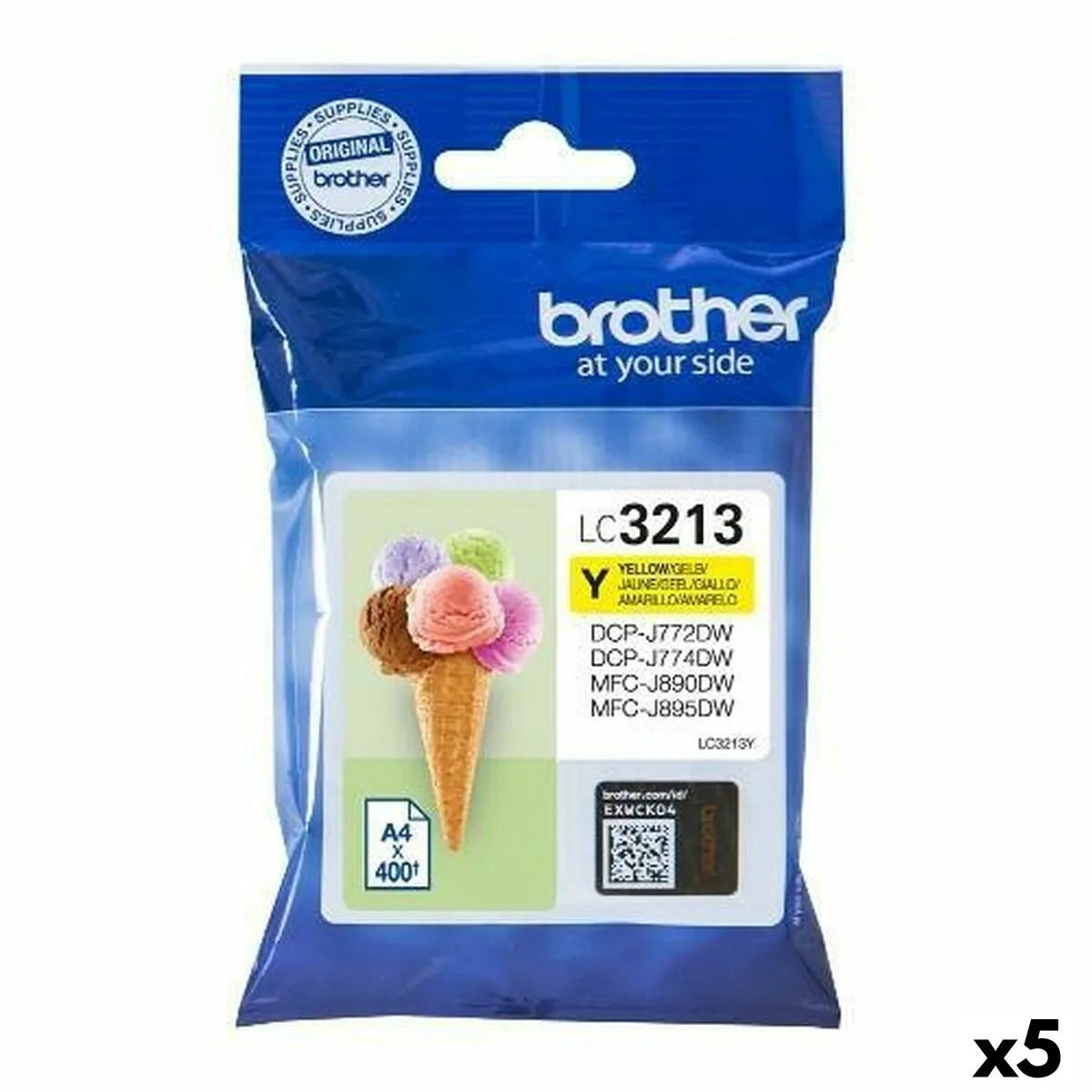 CARTUCHO DE TINTA ORIGINAL BROTHER AMARILLO (5 UNIDADES)