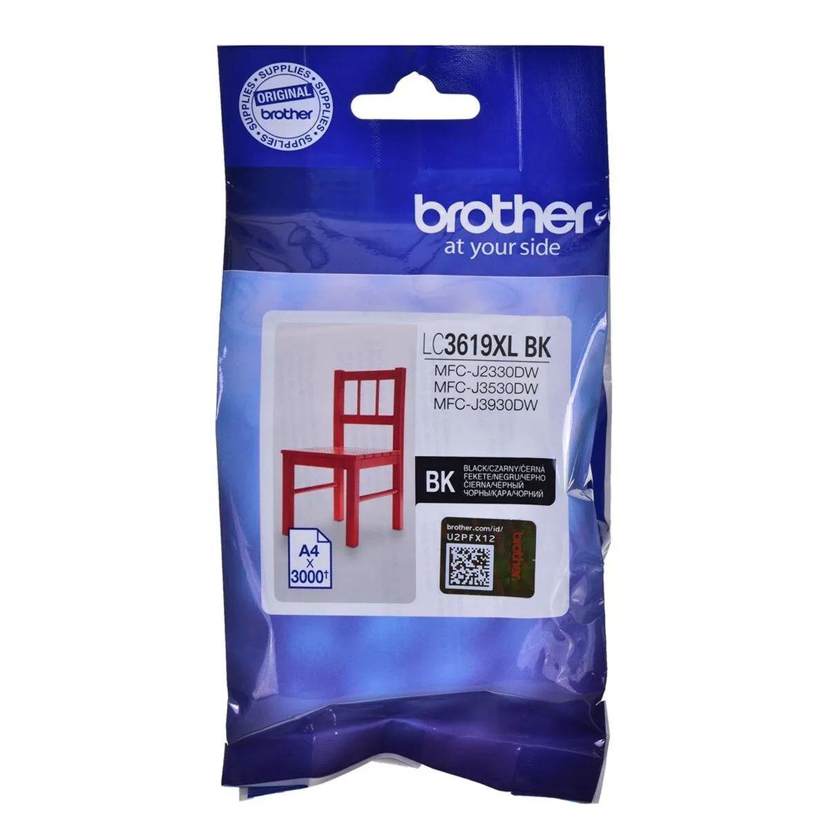 CARTUCHO DE TINTA ORIGINAL BROTHER LC-3619XLBK NEGRO