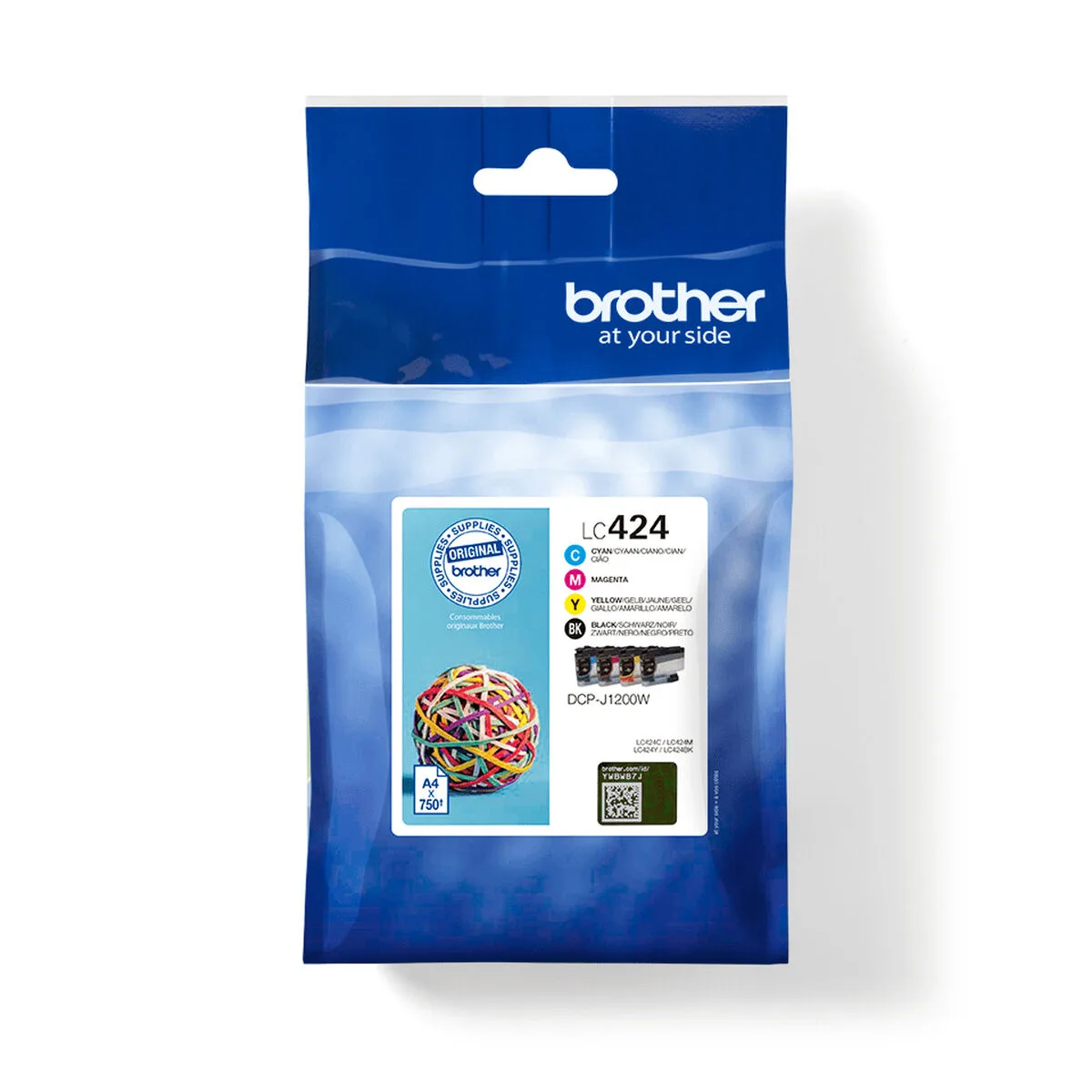 CARTUCHO DE TINTA ORIGINAL BROTHER LC-424VAL MULTICOLOR