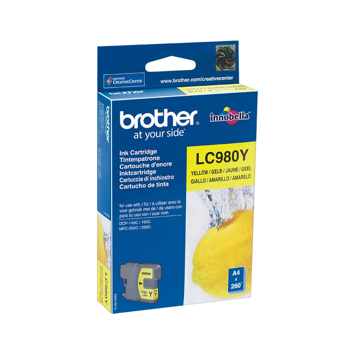 CARTUCHO DE TINTA ORIGINAL BROTHER LC-980Y AMARILLO