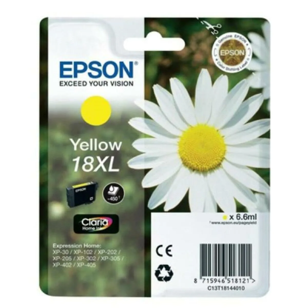 CARTUCHO DE TINTA ORIGINAL EPSON 18XL AMARILLO