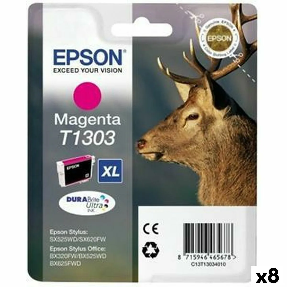 CARTUCHO DE TINTA ORIGINAL EPSON BX320FW MAGENTA (8 UNIDADES)
