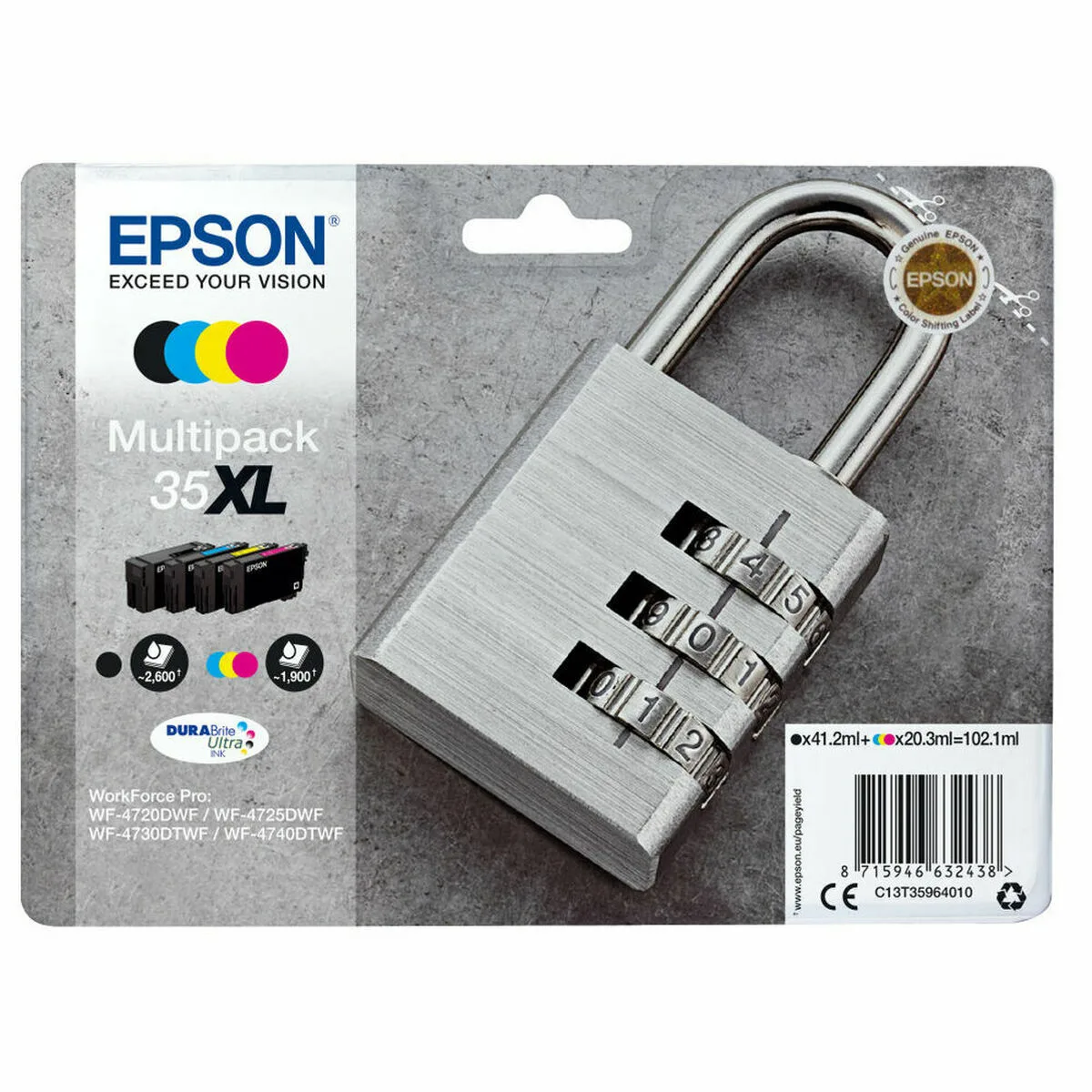 CARTUCHO DE TINTA ORIGINAL EPSON C13T35964010 MULTICOLOR