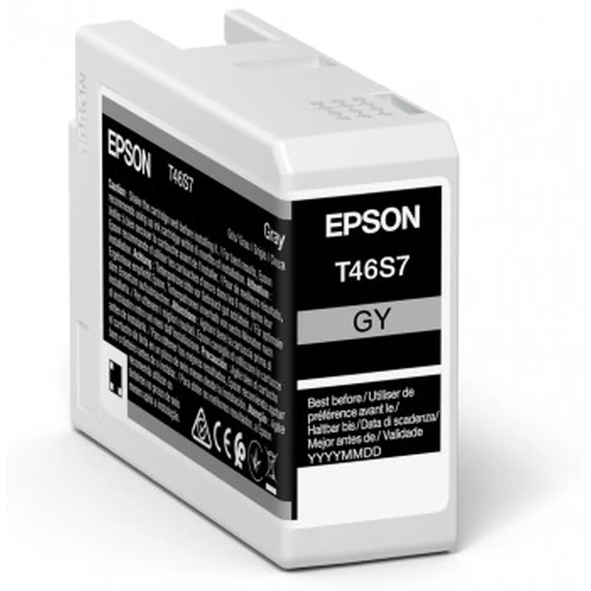 CARTUCHO DE TINTA ORIGINAL EPSON C13T46S700 25 ML NEGRO GRIS