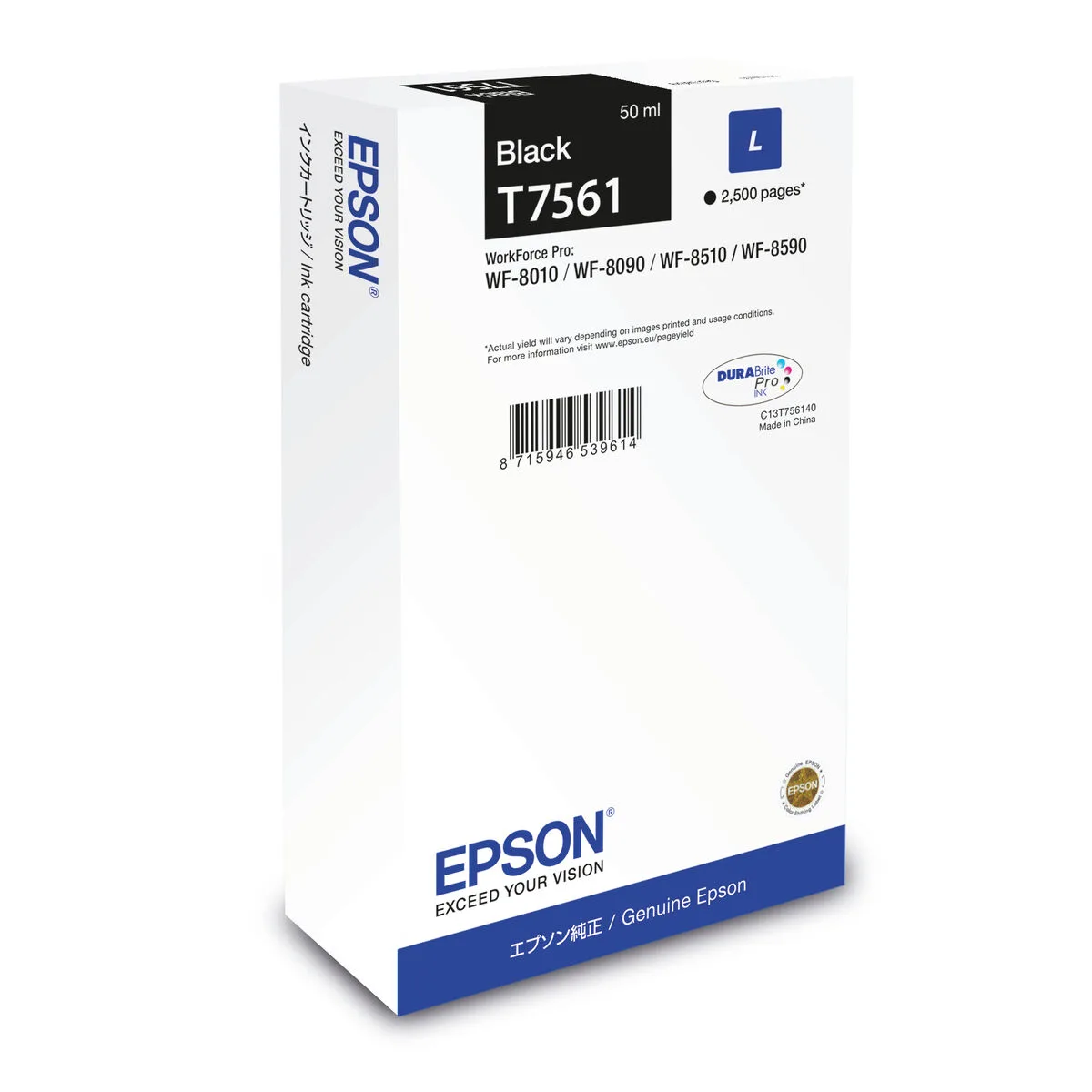 CARTUCHO DE TINTA ORIGINAL EPSON C13T75614N NEGRO