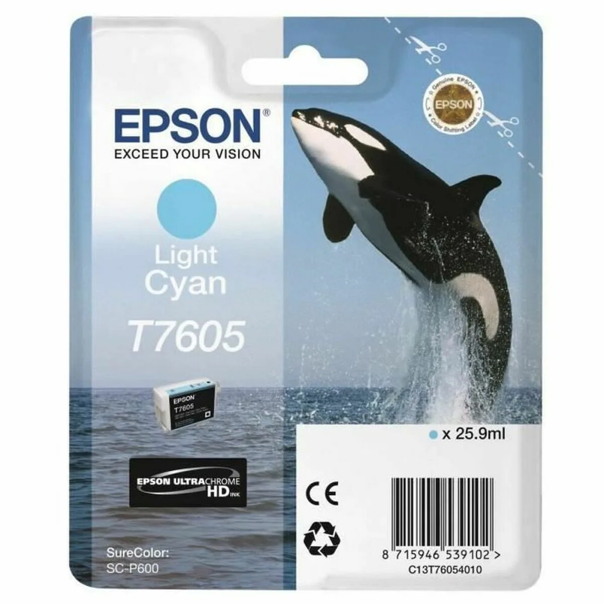 CARTUCHO DE TINTA ORIGINAL EPSON C13T76054010 CIAN CIAN CLARO
