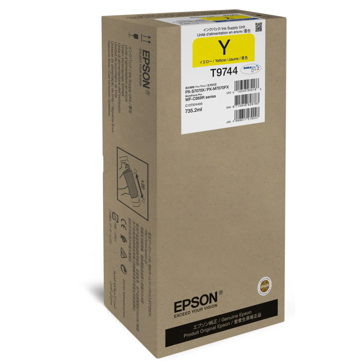 CARTUCHO DE TINTA ORIGINAL EPSON C13T974400 AMARILLO