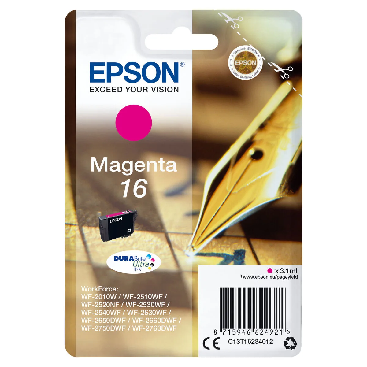 CARTUCHO DE TINTA ORIGINAL EPSON CARTUCHO 16 MAGENTA MAGENTA