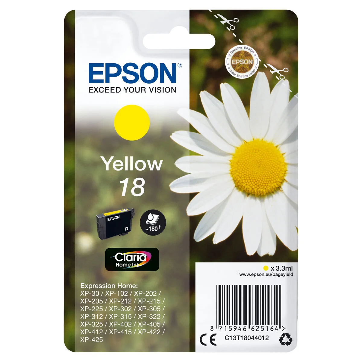 CARTUCHO DE TINTA ORIGINAL EPSON CARTUCHO 18 AMARILLO AMARILLO