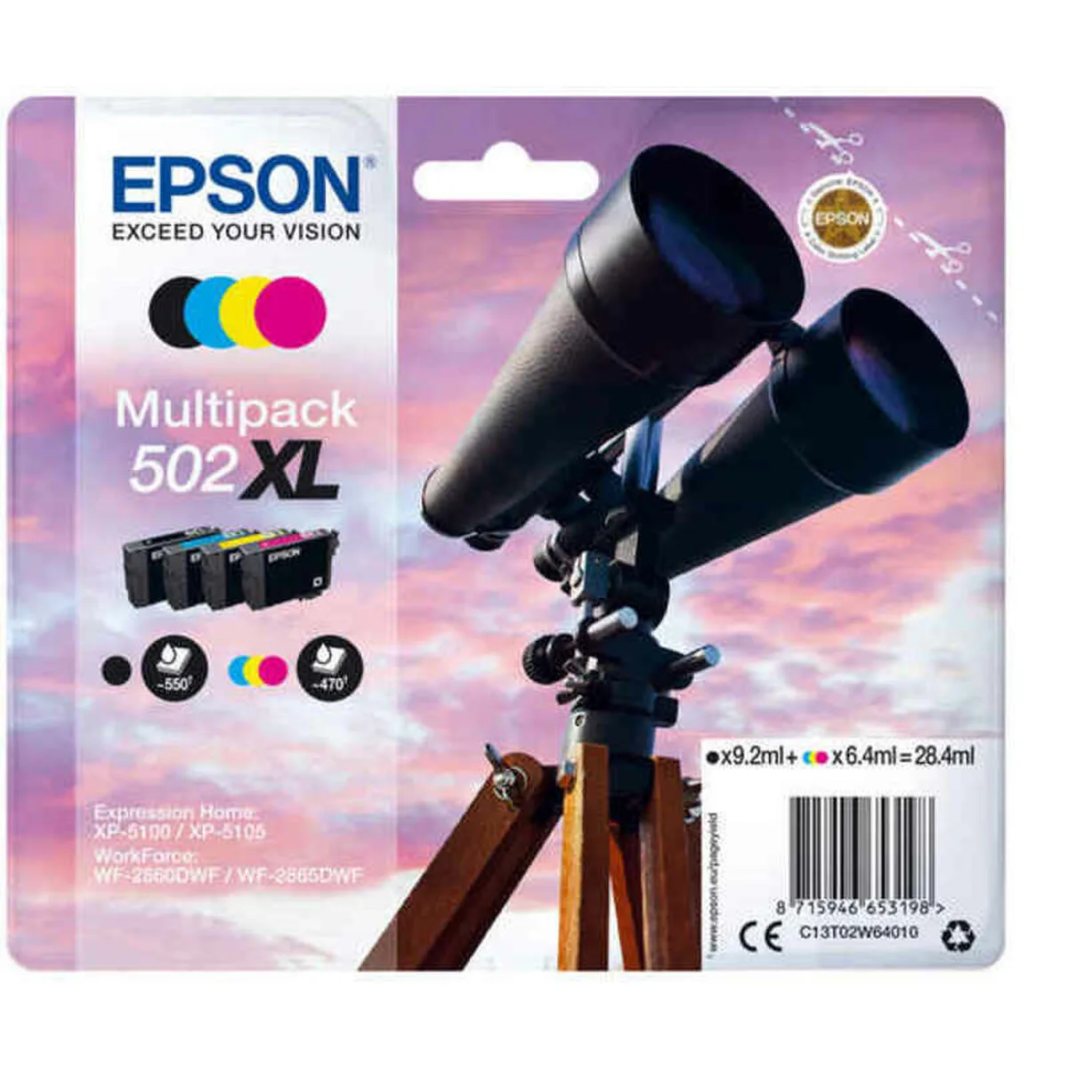 CARTUCHO DE TINTA ORIGINAL EPSON EPST02W64010 NEGRO