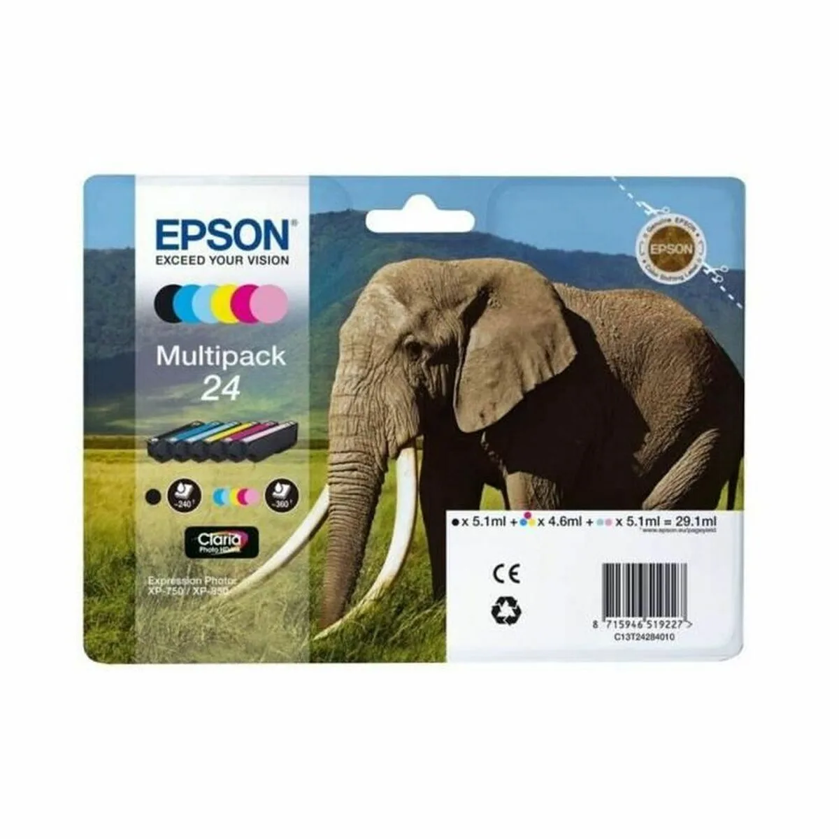 CARTUCHO DE TINTA ORIGINAL EPSON MULTIPACK 24 (6 UNIDADES)