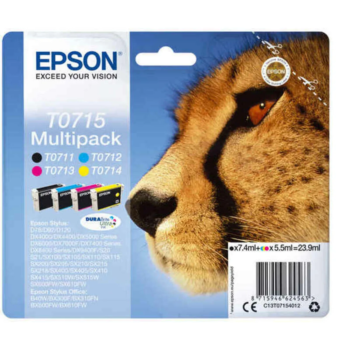 CARTUCHO DE TINTA ORIGINAL EPSON T0715 MULTICOLOR