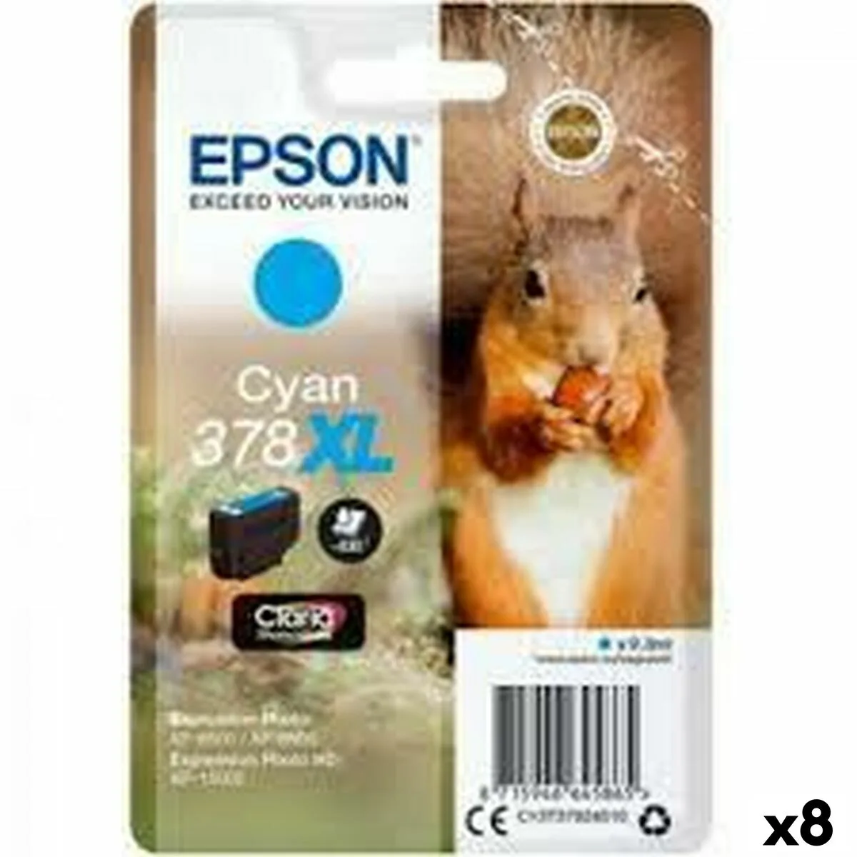 CARTUCHO DE TINTA ORIGINAL EPSON XP-8500, 8505, 15000 CIAN (8 UNIDADES)