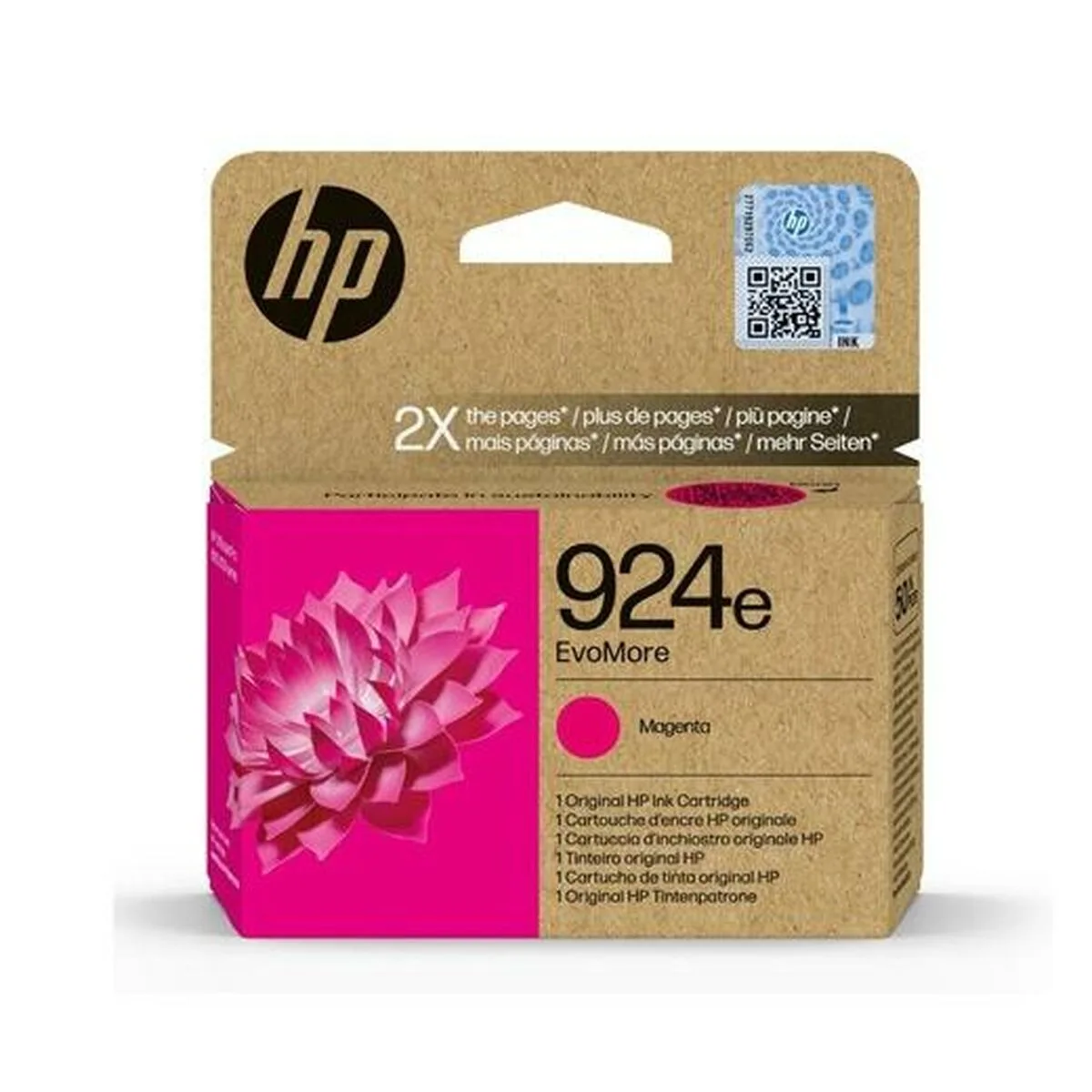 CARTUCHO DE TINTA ORIGINAL HP 00P OFFICEJET PRO 8120, 8130 SERIES - 924E MAGENTA