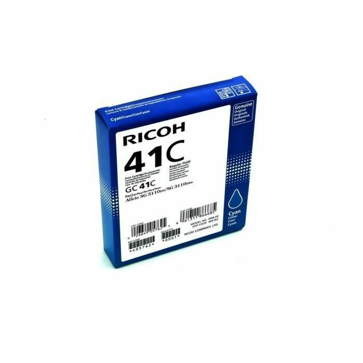 CARTUCHO DE TINTA ORIGINAL RICOH 405762 AZUL CIAN
