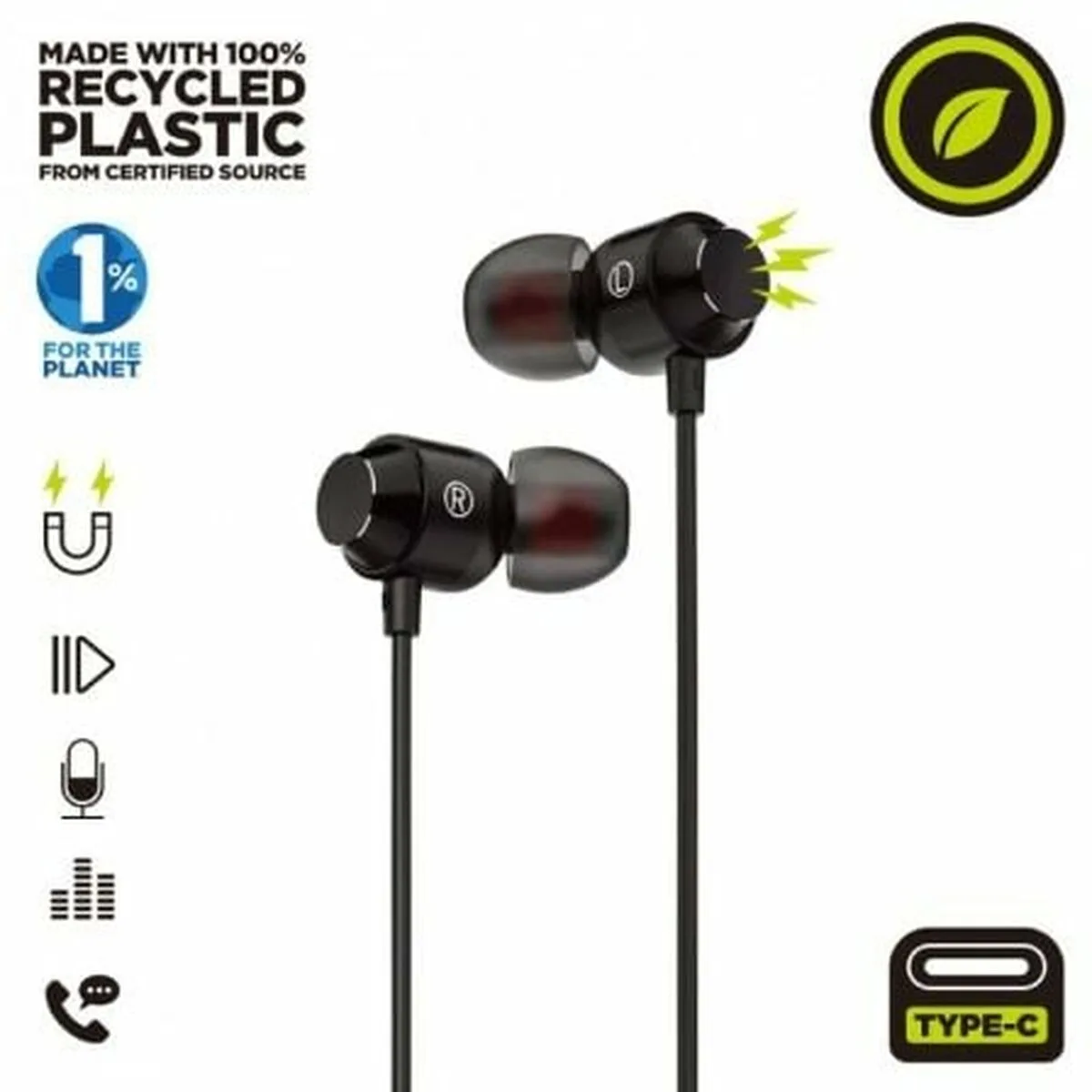 AURICULARES MUVIT MCHPH0006 NEGRO