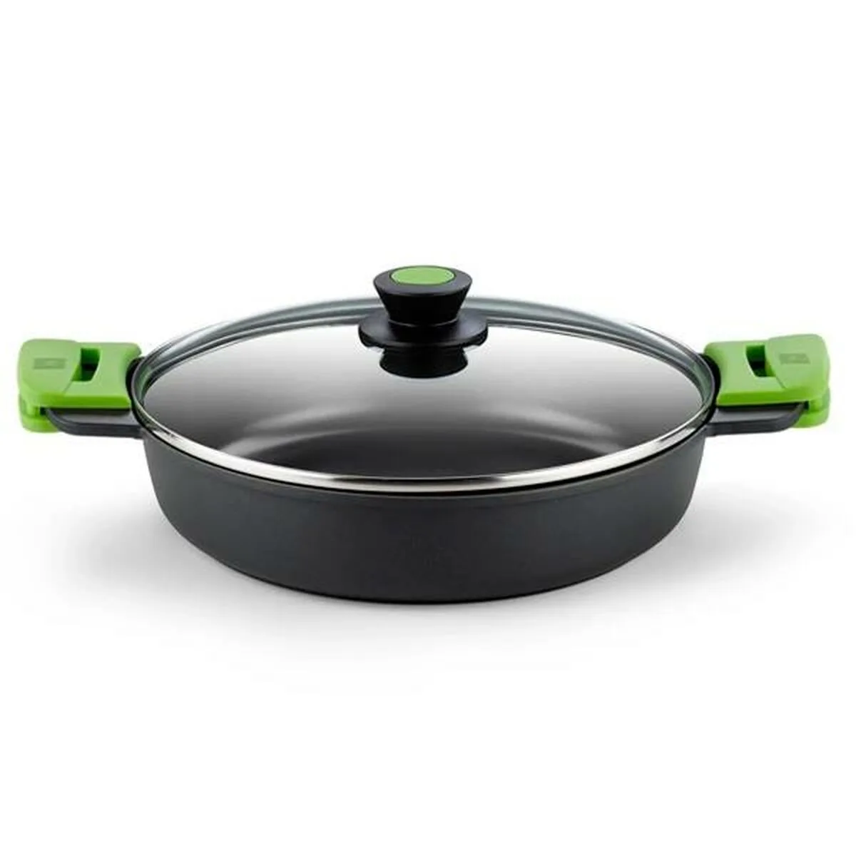 CACEROLA CON TAPA BRA PRIOR NEGRO ALUMINIO 2,3 L Ø 24 CM (1 UNIDAD)