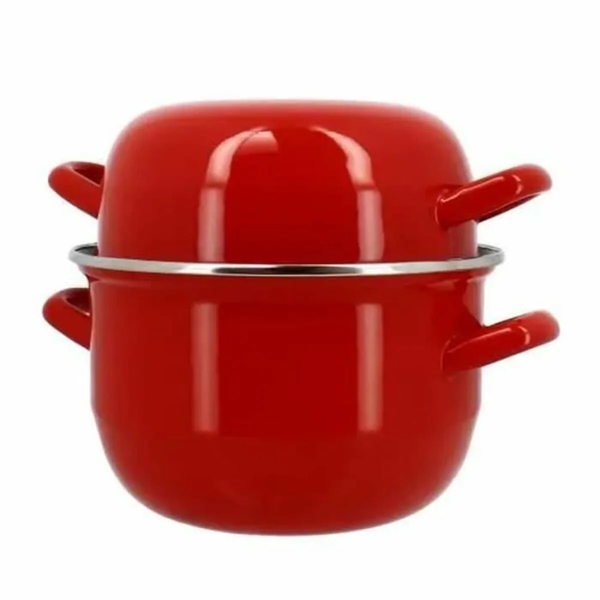 OLLA MENASTYL NEGRO ACERO ESMALTADO VITRIFICADO