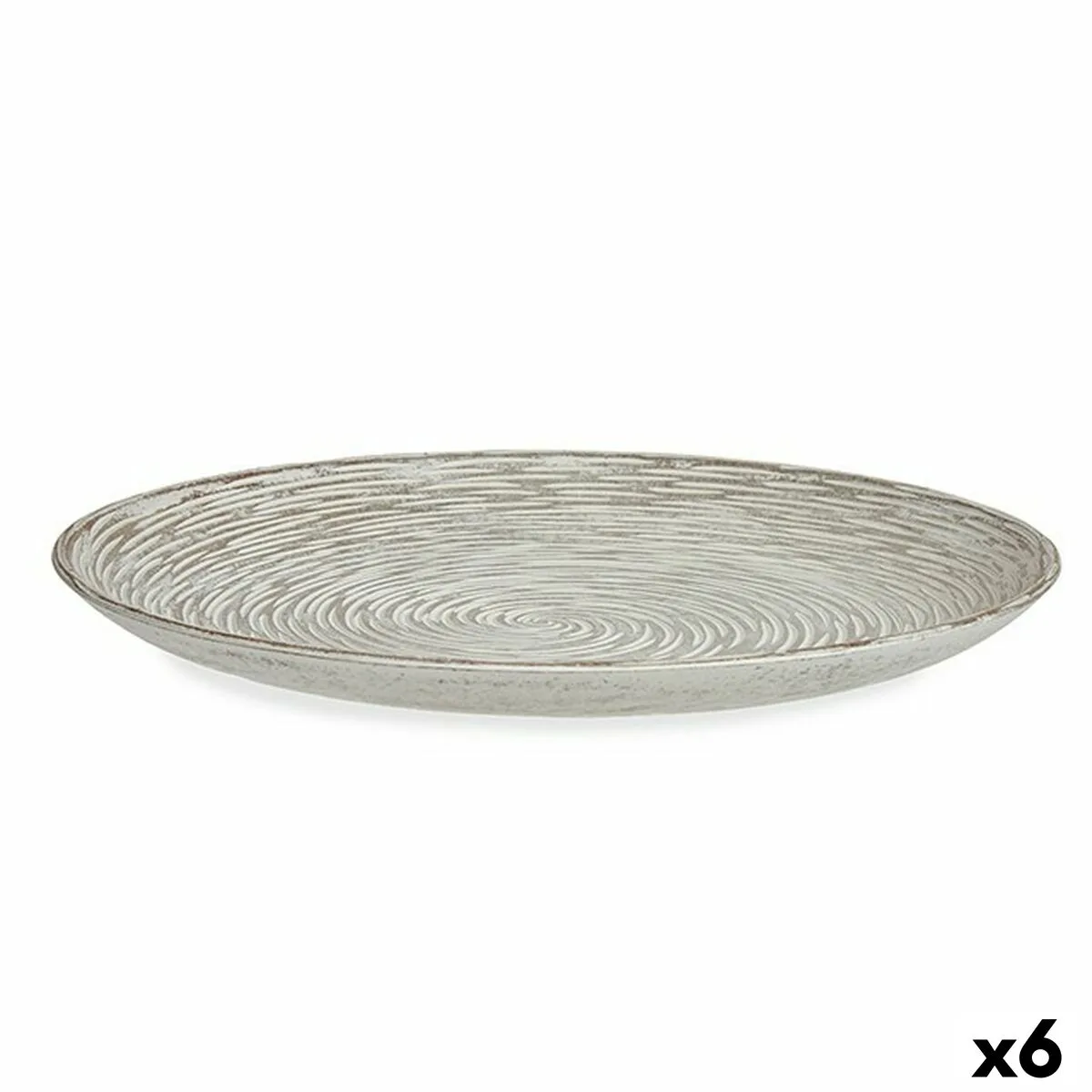 CENTRO DE MESA ESPIRAL BLANCO MADERA MDF 34,5 X 3 X 34,5 CM (6 UNIDADES)