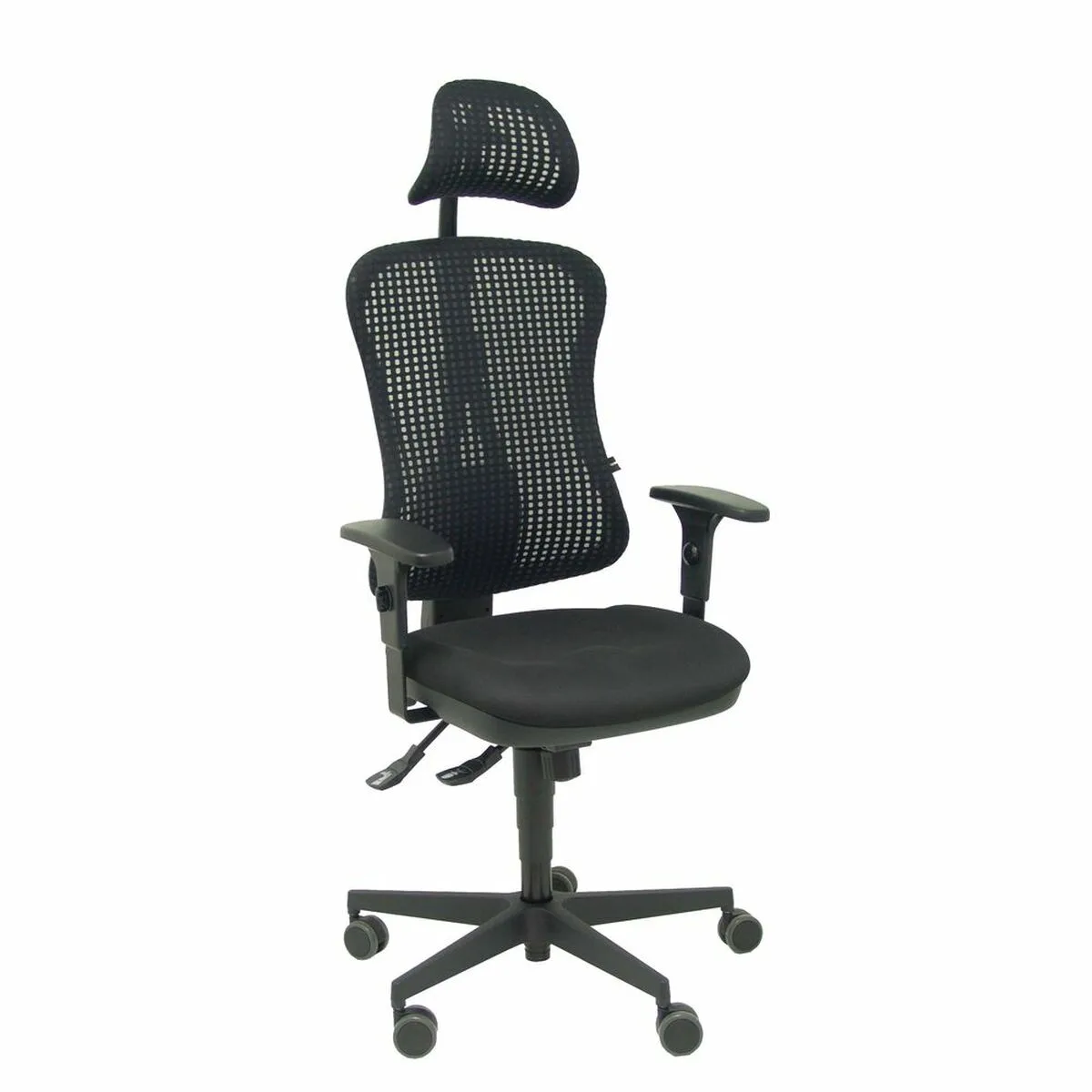 SILLA DE OFICINA CON CABECERO AGUDO PIQUERAS Y CRESPO 840B23C NEGRO