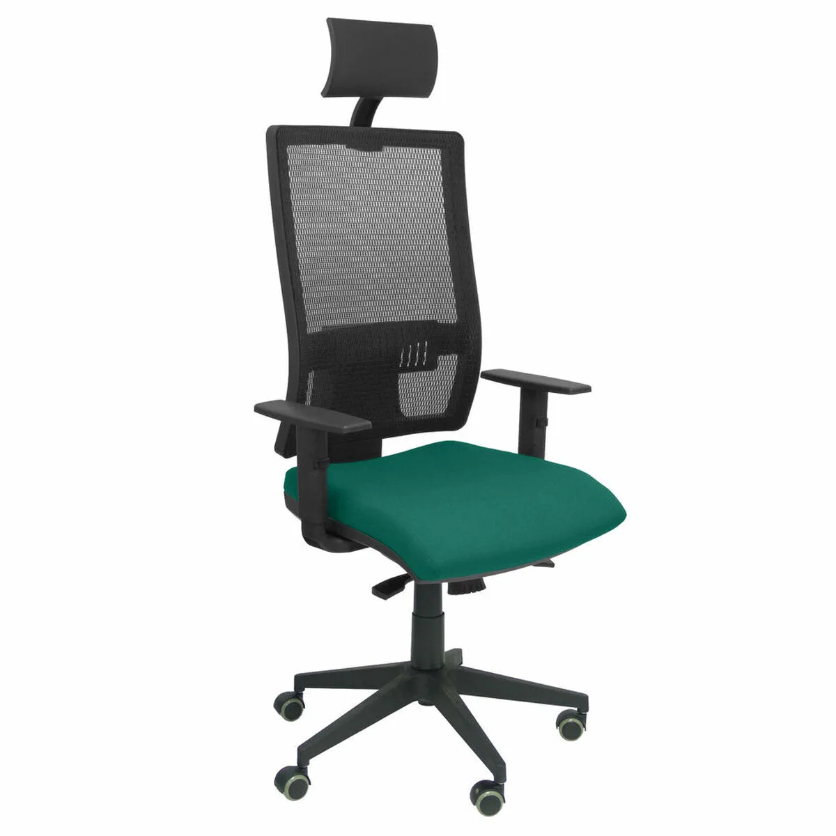 SILLA DE OFICINA CON CABECERO HORNA BALI PIQUERAS Y CRESPO BALI456 VERDE ESMERALDA
