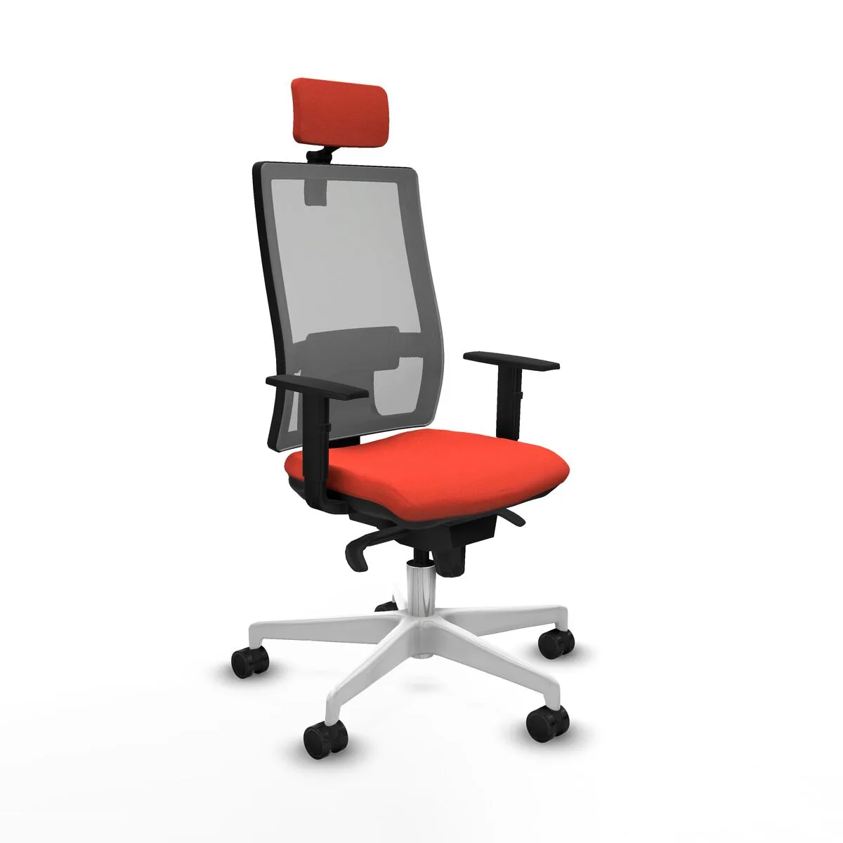 SILLA DE OFICINA CON CABECERO HORNA PIQUERAS Y CRESPO 1D026N2 NARANJA OSCURO