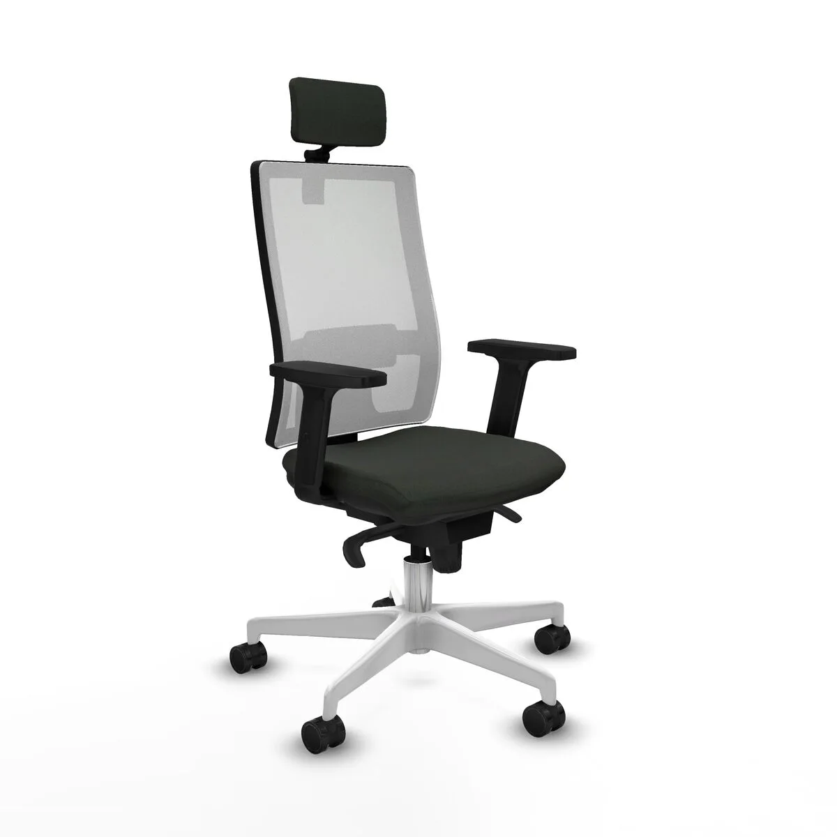 SILLA DE OFICINA CON CABECERO HORNA PIQUERAS Y CRESPO 2D026N2 NEGRO