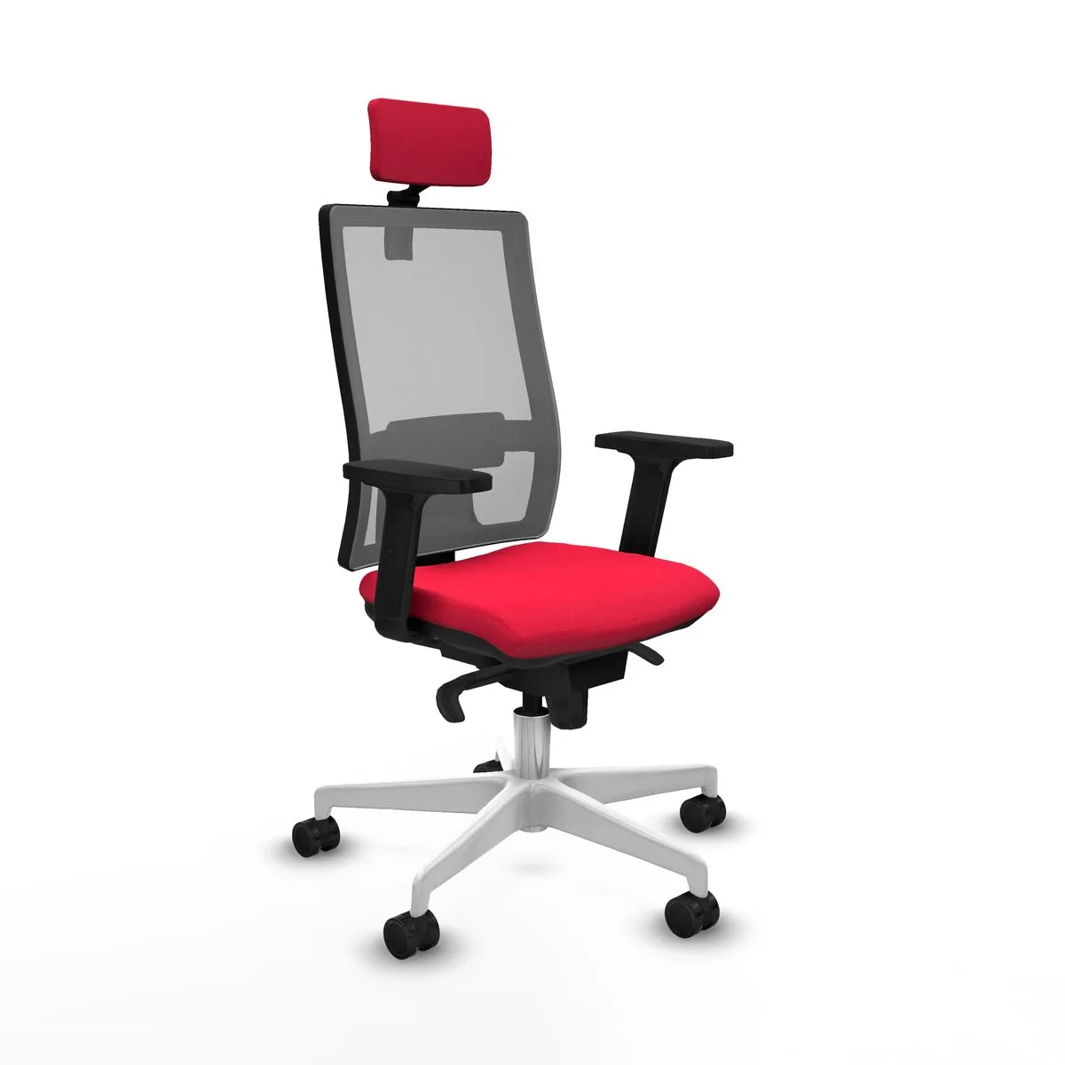 SILLA DE OFICINA CON CABECERO HORNA PIQUERAS Y CRESPO 2D026N2 ROJO