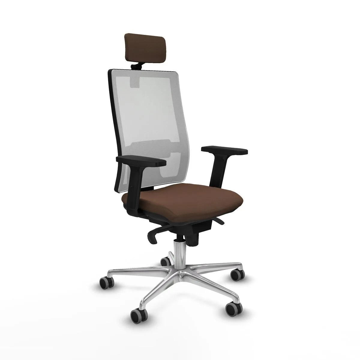 SILLA DE OFICINA CON CABECERO HORNA PIQUERAS Y CRESPO 2D086G2 MARRÓN OSCURO