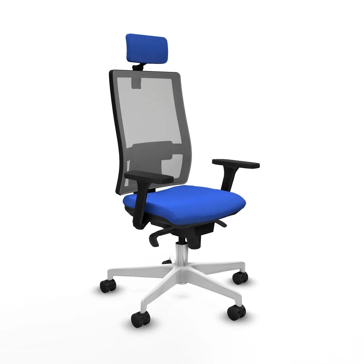 SILLA DE OFICINA CON CABECERO HORNA PIQUERAS Y CRESPO 3D026N2 AZUL