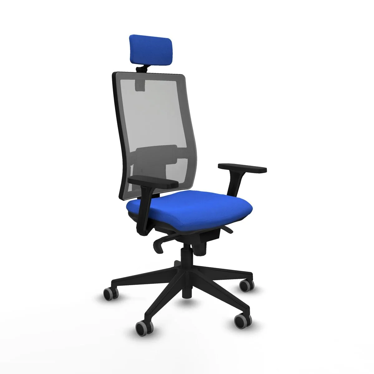 SILLA DE OFICINA CON CABECERO HORNA PIQUERAS Y CRESPO 3D066G2 AZUL