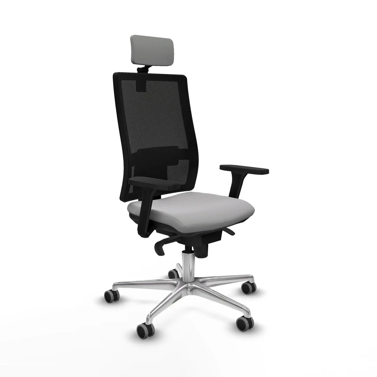 SILLA DE OFICINA CON CABECERO HORNA PIQUERAS Y CRESPO 3D086G2 GRIS CLARO