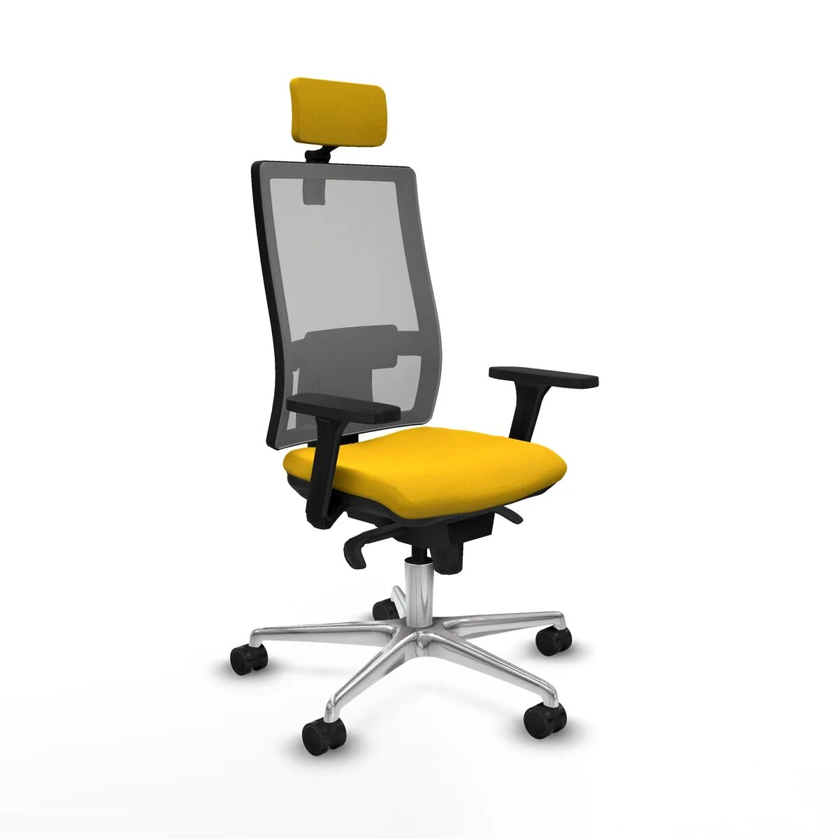 SILLA DE OFICINA CON CABECERO HORNA PIQUERAS Y CRESPO 3D086N2 AMARILLO