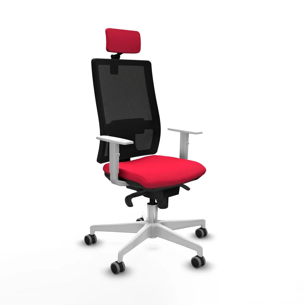 SILLA DE OFICINA CON CABECERO HORNA PIQUERAS Y CRESPO 4B026G2 ROJO