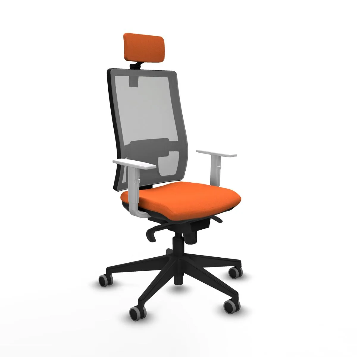 SILLA DE OFICINA CON CABECERO HORNA PIQUERAS Y CRESPO 4B066G2 NARANJA