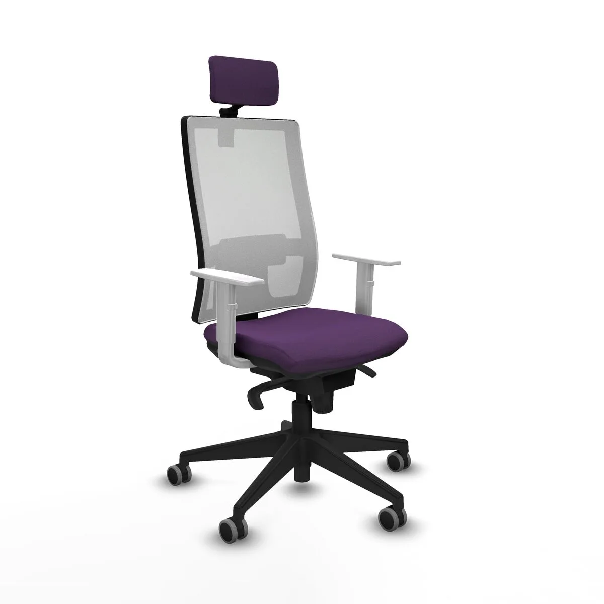 SILLA DE OFICINA CON CABECERO HORNA PIQUERAS Y CRESPO 4B066G2 MORADO